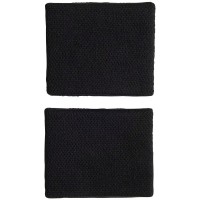 Muñequeras Adidas Negro Blanco 2 Unidades  Oferta + Barato