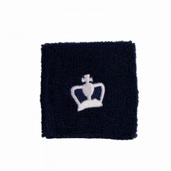 Black Crown Short Navy Blue White Wristbands 2 Units