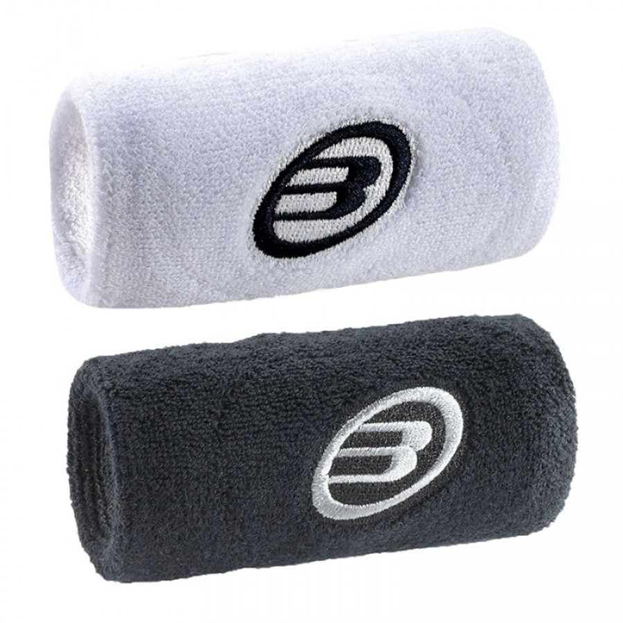 Munequeras Bullpadel BPMU254 Blanco Negro  Oferta + Barato