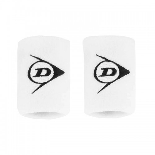 Dunlop Short White Wristbands 2 Units
