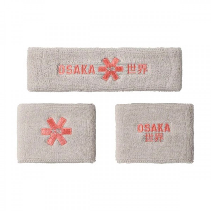 Munequeras Osaka Set 2.0 Gris Coral 2 Unidades  Oferta + Barato