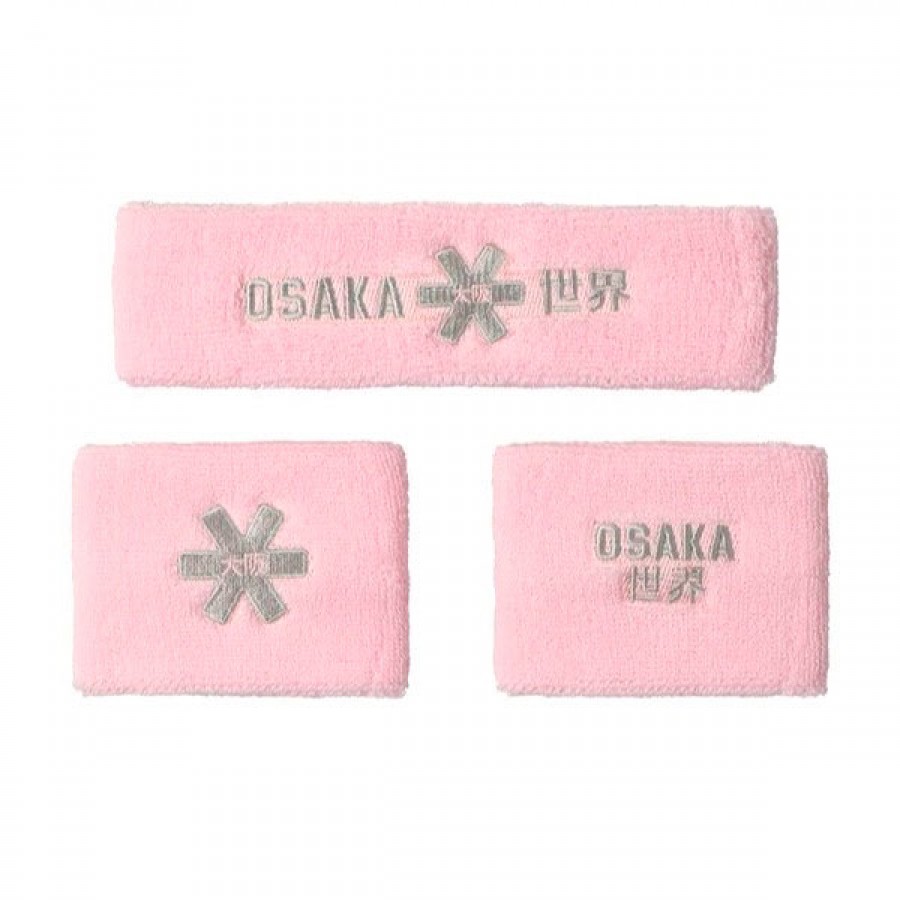 Osaka Wristbands Set 2.0 Rosa Cinza 2 Unidades  Oferta + Barato