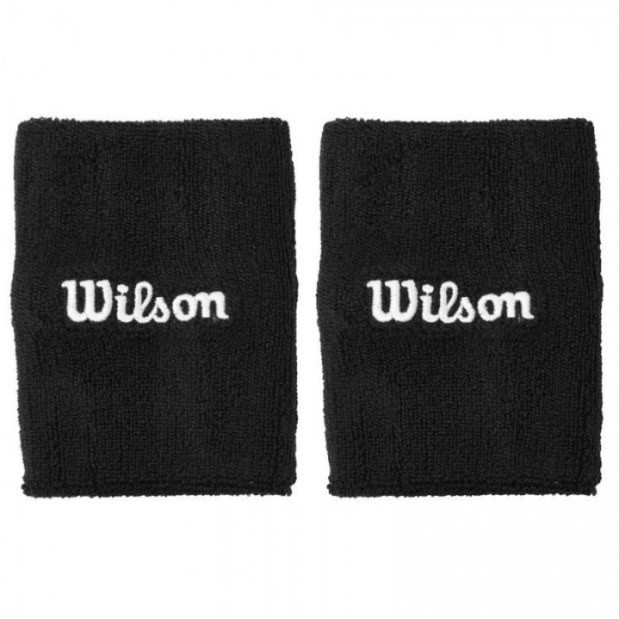 Muñequeras Wilson Wide Terry Negro 2 Unidades  Oferta + Barato