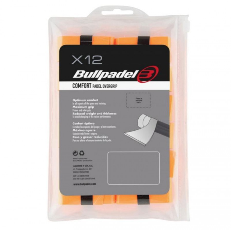 Overgrips Bullpadel Orange Fluor 12 Units