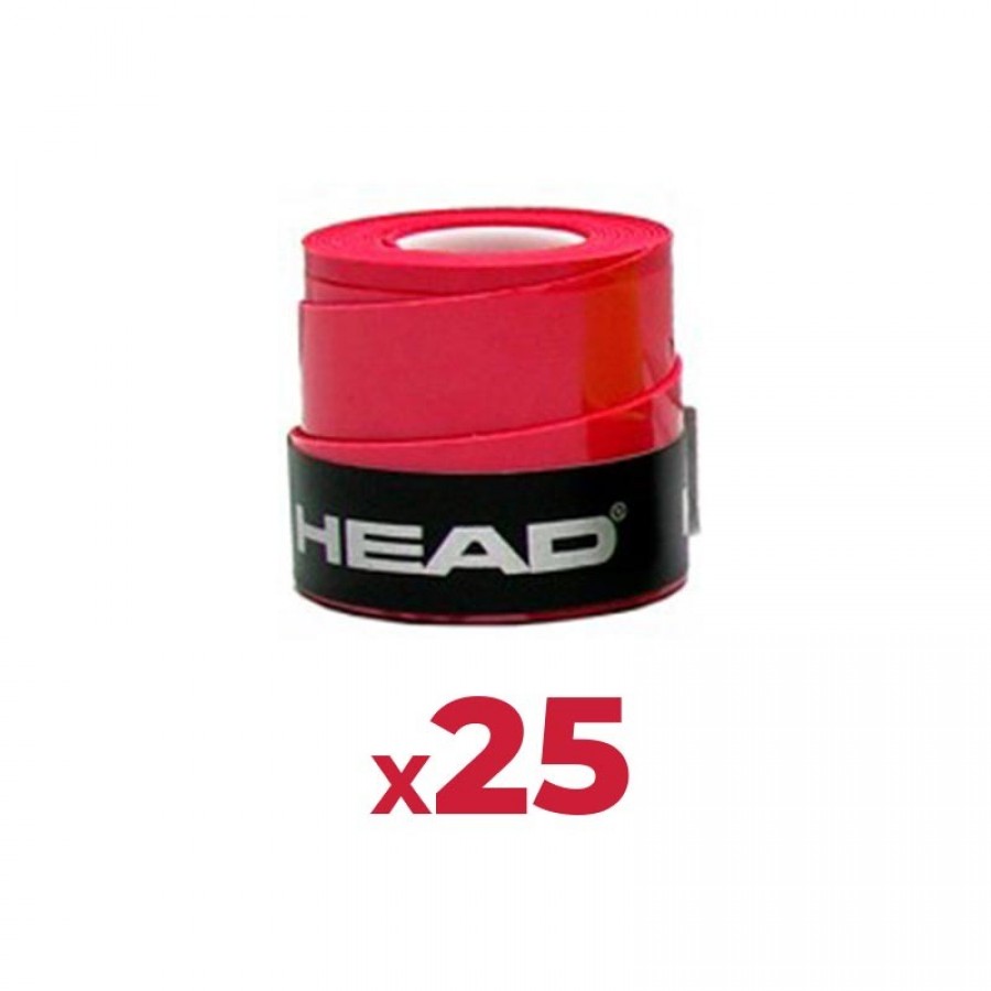 Overgrips Head Xtreme Soft Red 25 Units - Barata Oferta Outlet