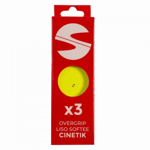 Overgrips Softee Cinetik Lisos Amarillo Fluor 3 Unidades