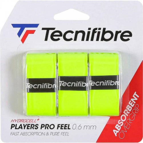 Sobreempunhaduras Tecnifibre Players Pro Feel Lima 3 Unidades