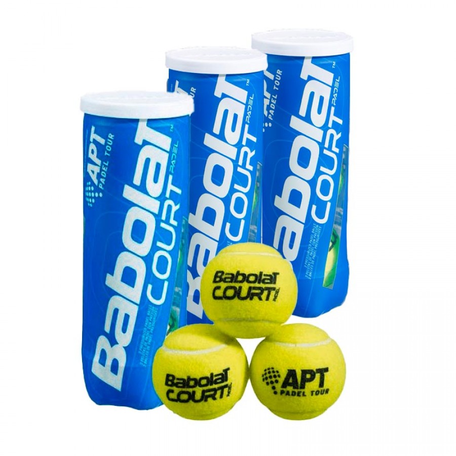 Pack 3 bottles of Babolat Court Padel Balls