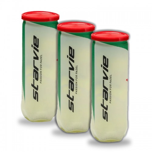 Pack 3 botes de Pelotas Starvie Padel Master Pack 3 botes de Pelotas Starvie Padel Master