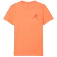 Pack Camiseta Lacoste Novak Djokovic Laranja e Boné Branco  Oferta + Barato