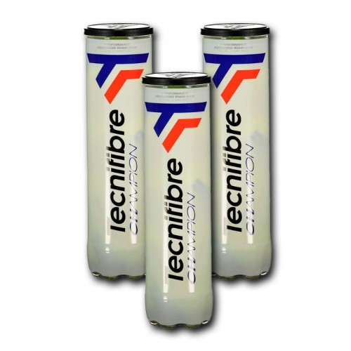 Pack de 3 Botes de 4 Pelotas Tecnifibre Champion Pack de 3 Botes de 4 Pelotas Tecnifibre Champion