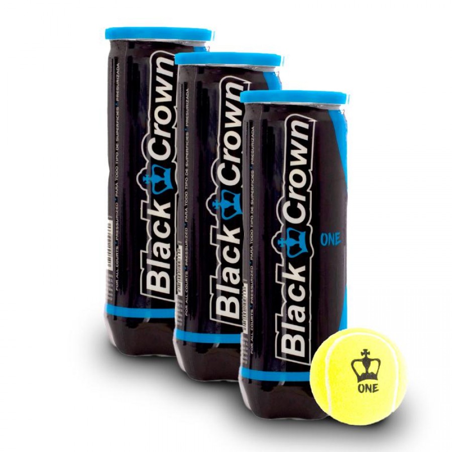 Pack of 3 Black Crown One Ball Canisters