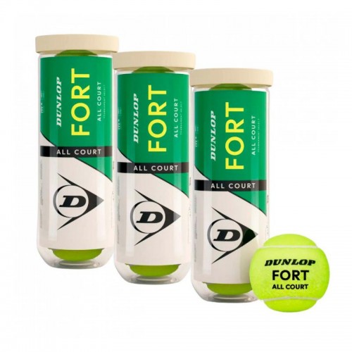 Pack de 3 Botes de Pelotas Dunlop Fort All Court Pack de 3 Botes de Pelotas Dunlop Fort All Court