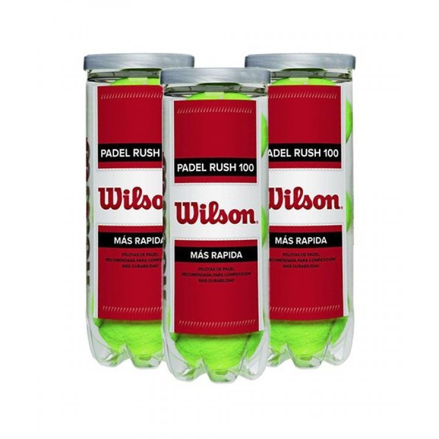 Pack de 3 Botes de Pelotas Wilson Rush 100