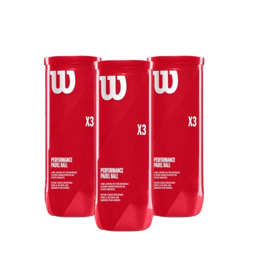 Pack de 3 pots de balles Wilson X3 Pack de 3 pots de balles Wilson X3
