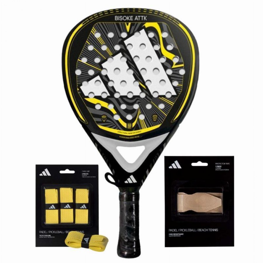 Adidas Bisoke Attack 2024 Pack de raquettes avec surgrips et protecteur  Offre - Pas cher