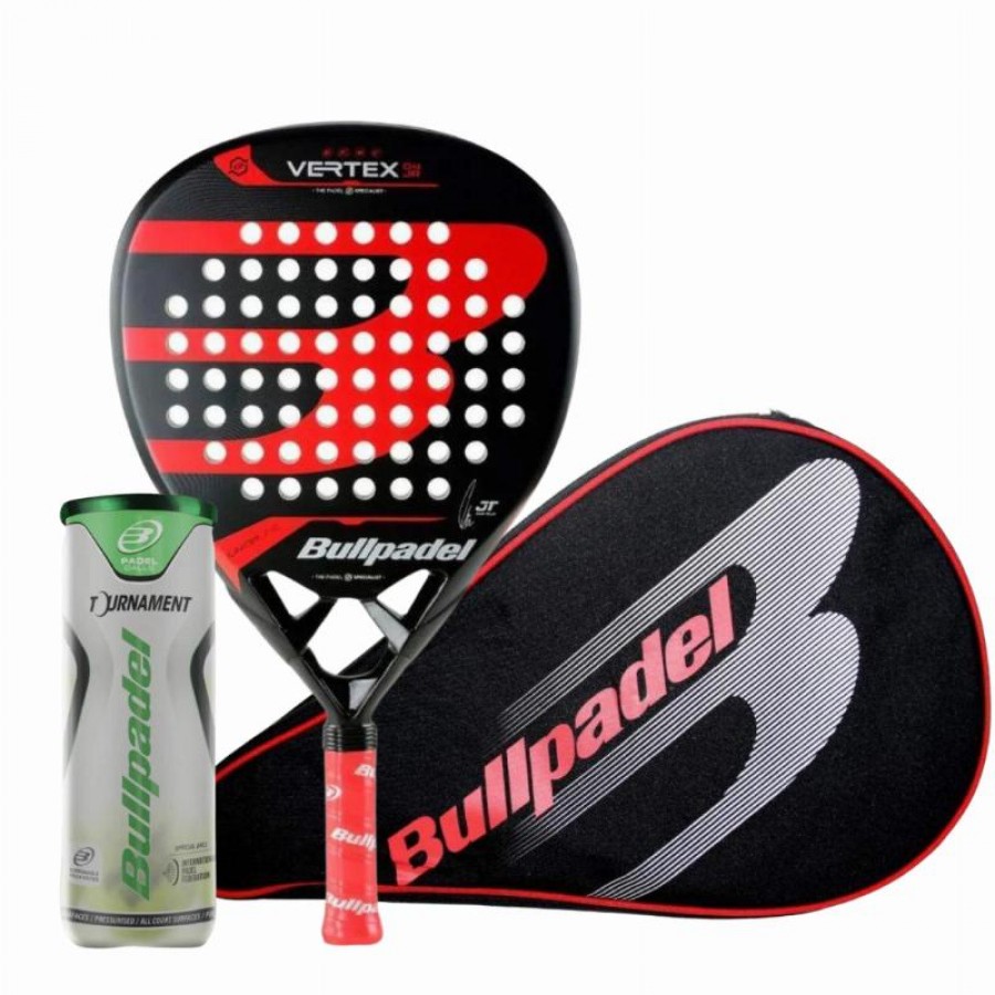 Pack Raquete Bullpadel Tello Vertex 04 Junior 2024 com Estojo e Bolas  Oferta + Barato