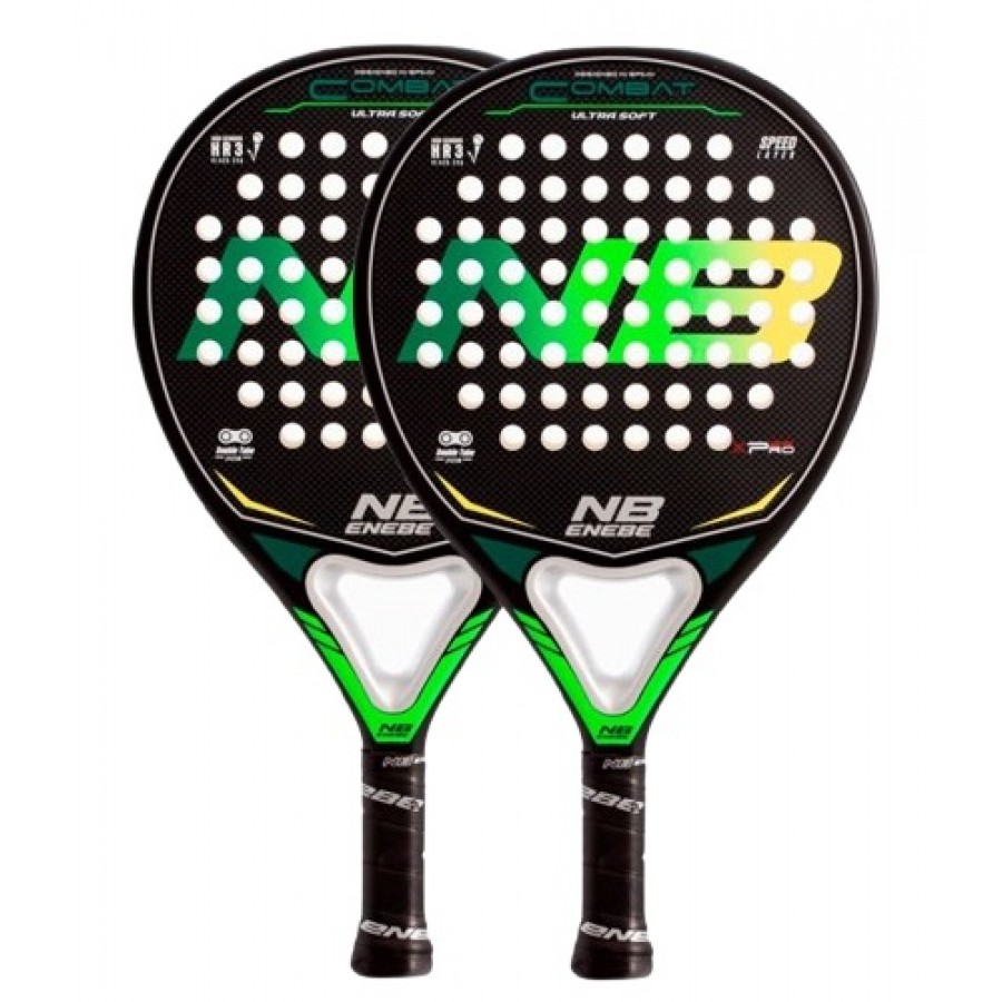 Pack Pala Enebe Combat Verde Amarillo X2  Oferta + Barato