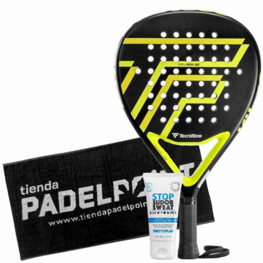 Pack Tecnifibre Wall Breaker 355 Pá com Toalha e Magnésio  Oferta + Barato