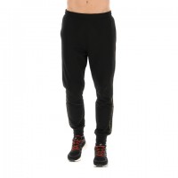 Pantalon Lotto Logo Due  Negro Amarillo