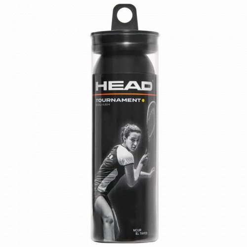Squash Head Tournament Palla Punto Giallo 3 Unita Squash Head Tournament Palla Punto Giallo 3 Unita