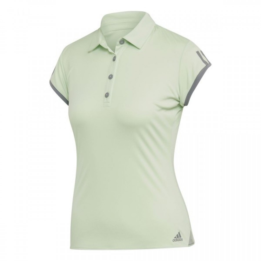 Polo Adidas Club 3 listras cinza verde