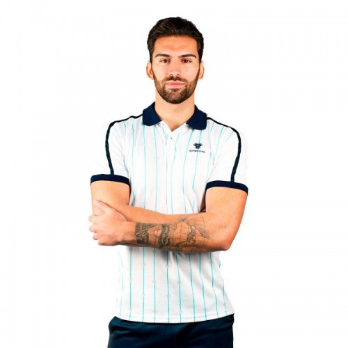 Cartri Amonet Polo Blanc Bleu Marine Cartri Amonet Polo Blanc Bleu Marine