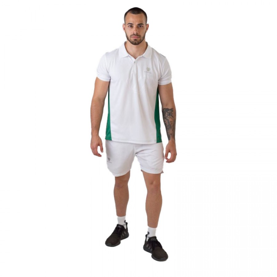 Polo Cartri Memingen Bianco Verde  PADELPOINT Polo Cartri Memingen Bianco Verde