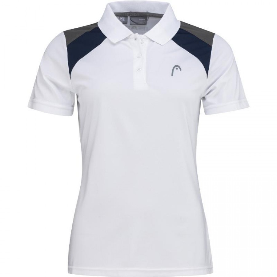 Head Club 22 Blanc Polo Femme Bleu Marine
