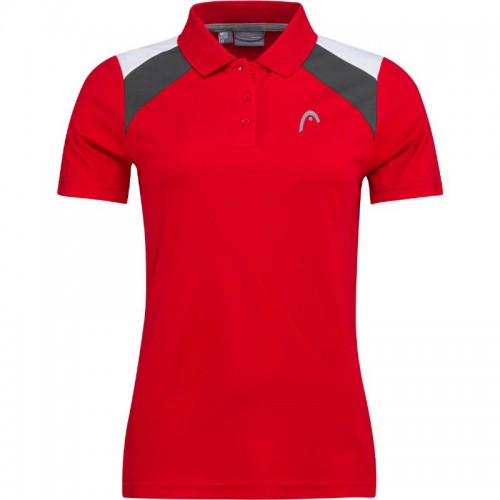 Polo Femme Head Club 22 Blanc Rouge Polo Femme Head Club 22 Blanc Rouge
