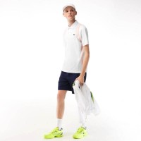 Lacoste Recycled Polyester Polo Shirt White Orange  Offer + Cheap