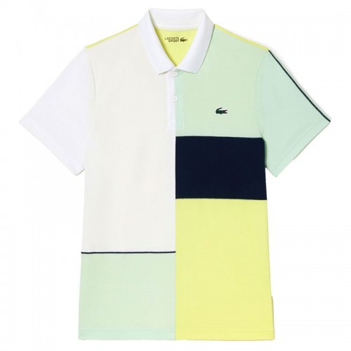 Polo Lacoste Regular Fit Recycle Blanc Vert Polo Lacoste Regular Fit Recycle Blanc Vert