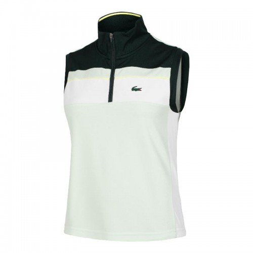 Polo Lacoste Sport Ultra Dry Pique Vert Blanc pour Femme Polo Lacoste Sport Ultra Dry Pique Vert Blanc pour Femme