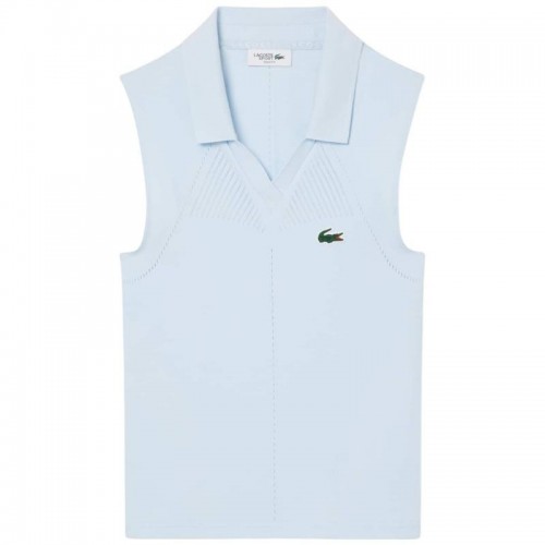 Polo Lacoste Tight Fit Azul Claro Mujer Polo Lacoste Tight Fit Azul Claro Mujer