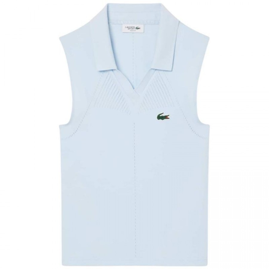 Polo Lacoste Tight Fit Azul Claro Mujer  Offre - Pas cher