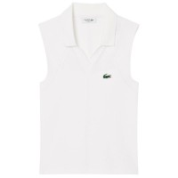 Polo Lacoste Tight Fit Blanco Mujer  Offer + Cheap