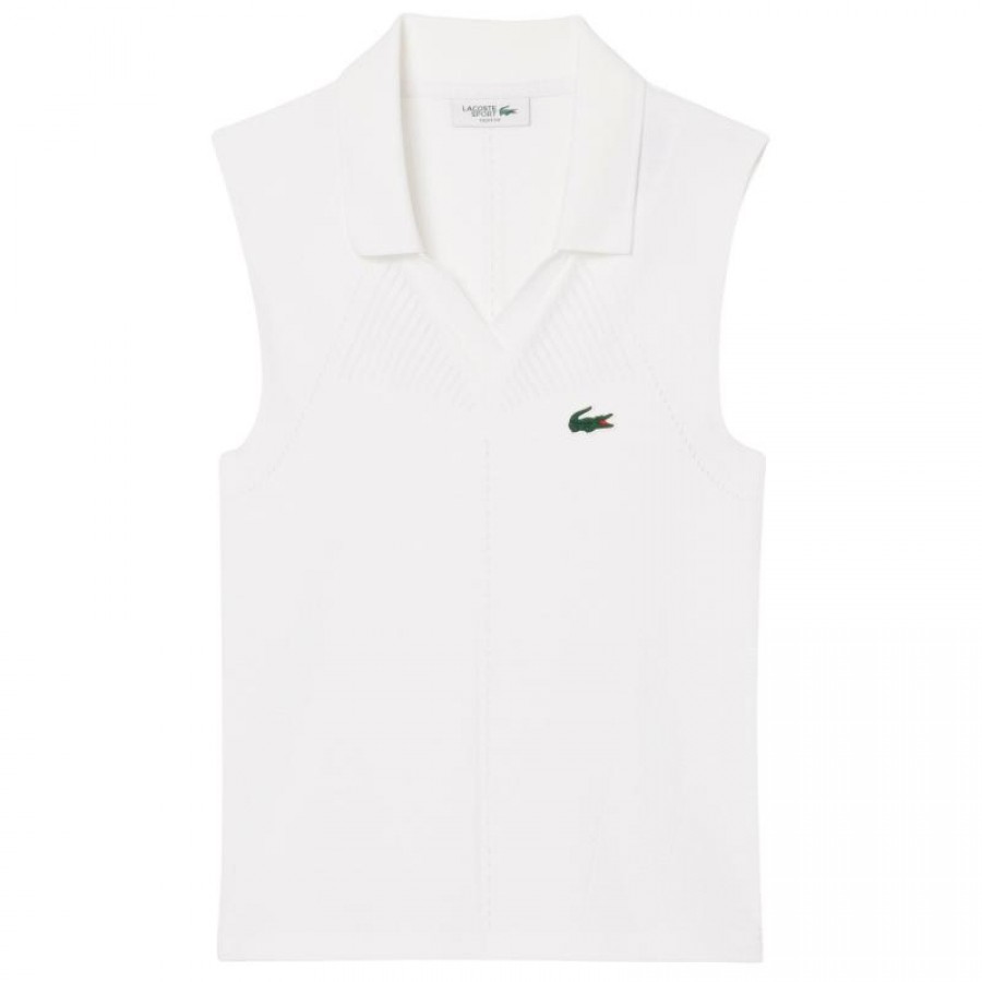 Polo Lacoste Tight Fit Blanco Mujer  Offer + Cheap