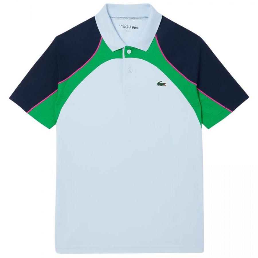 Polo Lacoste Ultra Dry Azul Verde  Offer + Cheap