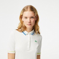 Polo Lacoste Ultra Dry Blanc Femme