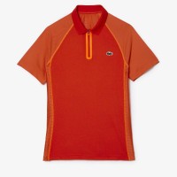 Lacoste Ultra Dry Red Orange Polo Shirt  Offer + Cheap