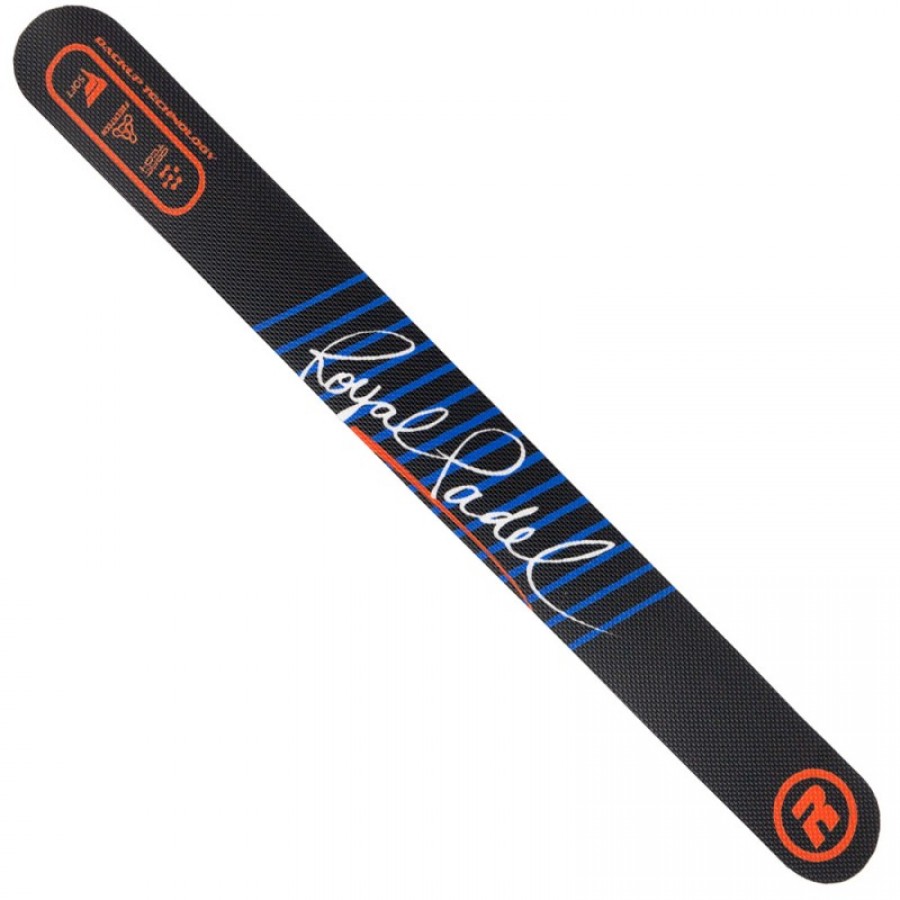 Protector Royal Padel Negro Logo Blanco Azul