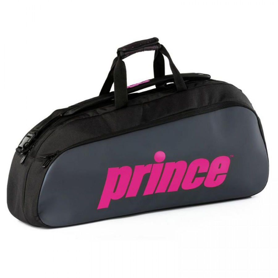 Raquetero Prince Tour 1 Negro Rosa  Oferta + Barato