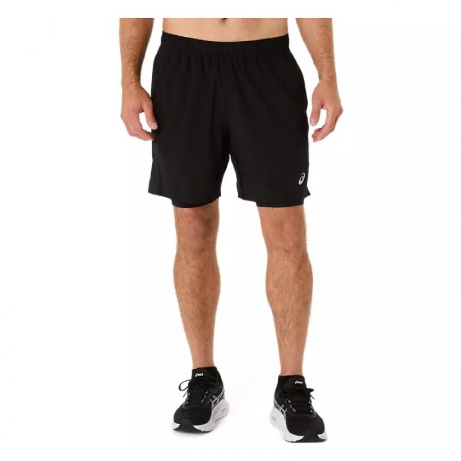 Short Asics Core 2N1 7IN Desempenho Negro  Oferta + Barato