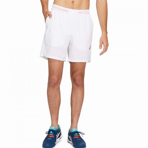 Short Asics Tennis 7In Bright White Red Short Asics Tennis 7In Bright White Red