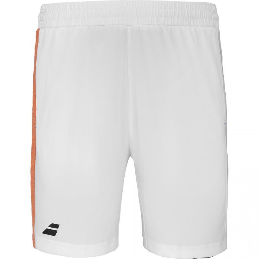 Short Babolat Play Blanco Naranja Junior