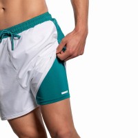 Short Nox Pro Blanco Verde Ivy