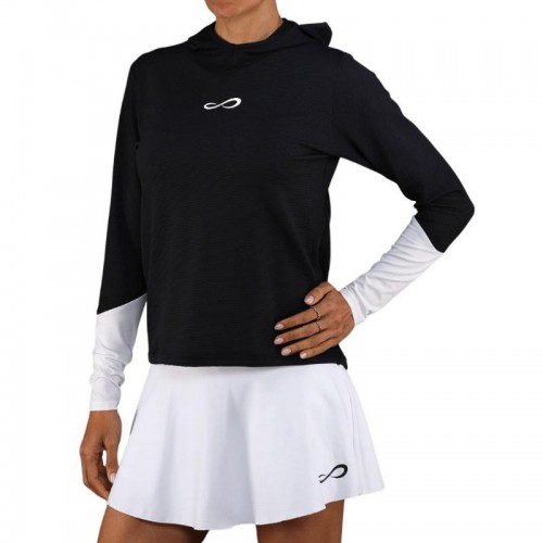 Sudadera Endless Breath Line Negro Blanco