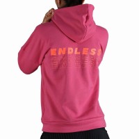 Sweat à capuche fuchsia creux sans fin