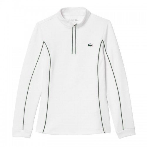 Sweat-shirt femme Lacoste Ultra Dry Blanc Vert Sweat-shirt femme Lacoste Ultra Dry Blanc Vert