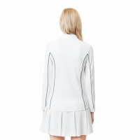 Sudadera Lacoste Ultra Dry Blanco Verde Mujer  Oferta + Barato